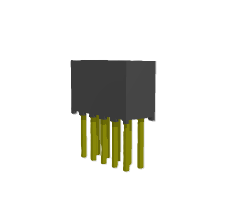 Connecteur de prise PCB SQT‑105‑03‑L‑D, 10 positions, 2 rangées, pas de 2,0 mm, composant carte-à-carte traversant, conforme RoHS - Product Image 4