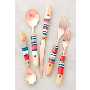 Elegant and Colorful <b>Flatware</b> <b>Set</b> with Glossy Finishing Handles for Stylish Kitchens Parties and Gifting Purposes From India - Product Image 3