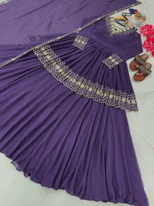 Nuevo Diseño 2023, Traje Salwar Kameez Estilo Indio Pakistaní, Venta al por Mayor, Étnico, Georgette Sintético Pesado, Bordado de 5mm, para Fiesta - Product Image 6