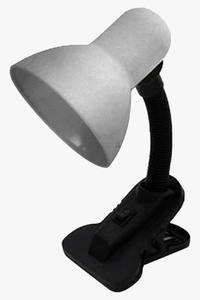 DEDALO Desk Clamp Flexo Lamp - Ideal for Reading Areas and Desks - E-27 Lamp <b>Holder</b> for Any E-27 Bulb (METAL SILVER) - Product Image 2