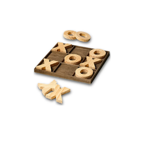 Bois Tic Tac Toe XO Échecs Bois Conseil Famille Jeux Jouer un Jeu Classique Décor À La Maison pour dessus de table décoratif - Product Image 3