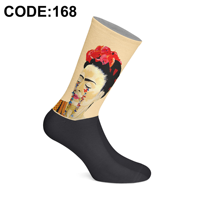 Chaussettes d'art imprimées numériquement de qualité supérieure, fabriquées en Turquie, design par sublimation, motifs uniques et colorés, taille unique.