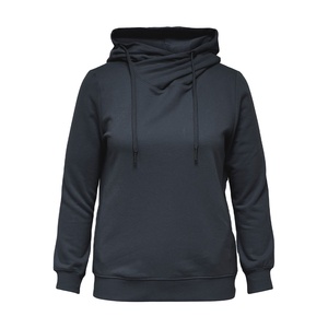 Sudaderas con capucha de cuello alto de 400GSM para mujer, personalizables con logo, de felpa francesa, en blanco - Product Image 5