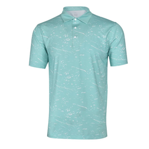 Chemises de golf pour hommes Handee, 6 couleurs, 100% polyester, respirantes, tricotées en 6 nuances de bleu et de blanc - Product Image 1