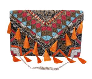 Sacs à main perlés de luxe pour dames Sac à poignée supérieure fait à la main avec doublure en PVC et fermeture à glissière Fabriqué en Inde 2025 - Product Image 1