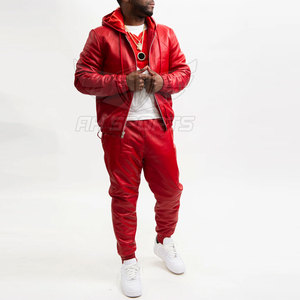 .. Ensemble de survêtements deux pièces pour hommes, veste zippée complète et pantalon de jogging, vêtements de sport décontractés pour l'entraînement quotidien et les entraînements de gymnastique - Product Image 6