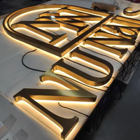Enseigne d'entreprise personnalisée illuminée par LED 3D Options multicolores Lettres de canal Panneau rétroéclairé mural/montable Affichage personnalisé