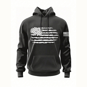 Sudaderas con capucha de lana de algodón y poliéster Unisex 2024, sudaderas térmicas negras con logotipo personalizado de tendencia superior para hombres para invierno - Product Image 5