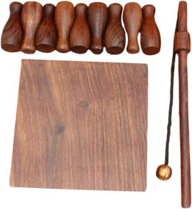 Juego de Bolos de Madera Maciza Premium, Entretenimiento Clásico de Bar, Diversión Interior, Actividad de Desafío de Mesa, de la India - Product Image 1