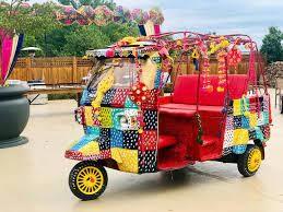 Las mejores ideas de entrada de novio con Auto Rickshaw Buggy Indian Wedding Rikshaw para la entrada de novio Boda real para bodas - Product Image 2