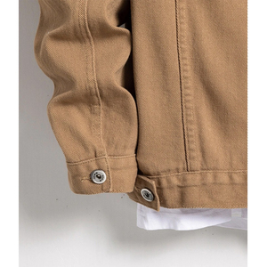 2025 gros mode printemps veste Denim grande poche couleur unie décontracté belle veste de travail pour hommes Denim veste pour homme - Product Image 3