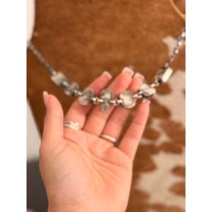 Navajo Handmade <b>Choker</b> Necklace with Purple Spiny Oyster & Sterling <b>Silver</b> Geometric Shape for Gift - Product Image 4