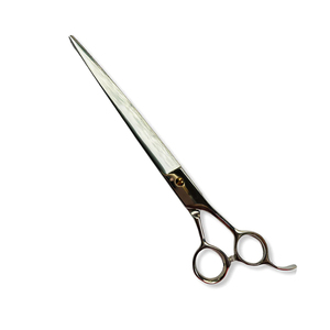 กรรไกรตัดขนสัตว์เลี้ยงเกรดสูงใบมีดปลายแหลมตรงกรรไกรตัดผมสำหรับสัตว์ที่มีที่วางนิ้วมือ - Product Image 1