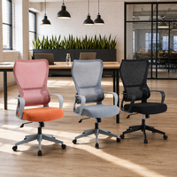 Chaise de bureau ergonomique à dossier haut en maille, prête pour l'OEM, avec support lombaire réglable, chaise de direction pour bureau à domicile et bureau de jeu