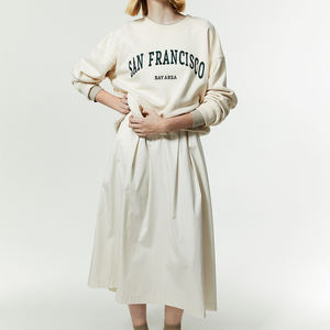 เสื้อกันหนาวมีฮู้ดสำหรับผู้หญิงเสื้อคอกลมผ้าคอตตอนปักโลโก้ออกแบบได้ตามที่ต้องการใส่ได้ทุกวัน - Product Image 3