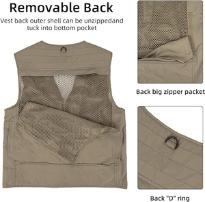 Chaleco de Caza Unisex de Invierno con Camuflaje, Multibolsillos, para Senderismo al Aire Libre, Impermeable, Cortavientos, Transpirable, con Malla y Estampado - Product Image 5