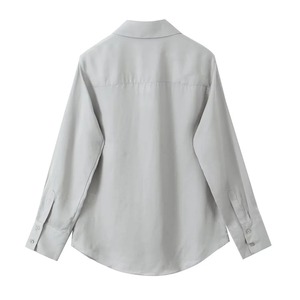 เสื้อโค้ทแขนยาวสำหรับผู้หญิง, เสื้อลำลองกระดุมแถวเดียวสำหรับฤดูใบไม้ร่วง - Product Image 5