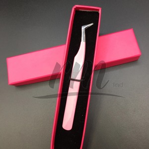 Pince à épiler de précision en acier inoxydable pour extensions de cils, avec poignée antistatique durable, pointe personnalisable, longueur 12 cm, fabriquée par RMI - Product Image 3