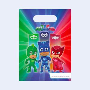 Bolsas de regalo Pj Masks, embalaje de regalo de plástico de 23x16,5 cm para celebraciones, 6 unidades - Product Image 1