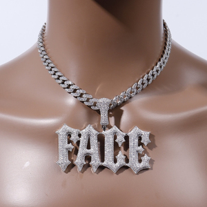 Colgante de moissanita personalizado, diseño de letra de Plata de Ley 925, nombre personalizado, joyería de hip hop helada para él, cumpleaños perfecto - Product Image 6