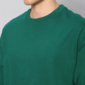 T-shirts en coton à col rond ajustés personnalisés 2025 Impression en relief de haute qualité Tissu de haute qualité Service OEM Fabricant T-shirts à impression en relief - Product Image 5