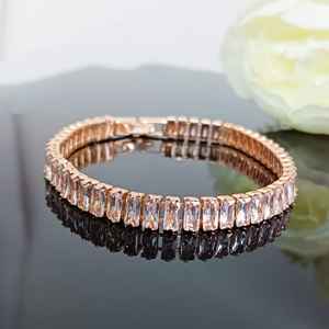 ชุดเครื่องประดับเพชรจากอินเดียสำหรับผู้หญิงสร้อยข้อมือคริสตัลลายคิวบิกเซอร์โคเนีย trandy tannis - Product Image 2