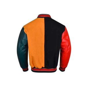 Wholesale High Street <b>Men's</b> Custom Baseball Varsity <b>Jackets</b> Winter OEM Service Contrast Color College Baseball <b>Jacket</b> For <b>Men</b> - Product Image 3