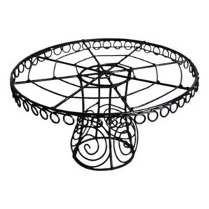 Black Finished Handmade Iron Wire Eco-Friendly Dishwasher Safe Single Tier <b>Cake</b> <b>Stand</b> for Home Wedding Birthday Parties Tabletop - Product Image 4