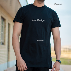 เสื้อยืดผ้าฝ้ายโพลีเอสเตอร์ปรับแต่งได้สำหรับผู้ชายพิมพ์ลายเนื้อแข็งระบายอากาศได้ดีมีขนาด/สีออกแบบได้เองทำจากบังคลาเทศ-#0002 - Product Image 1