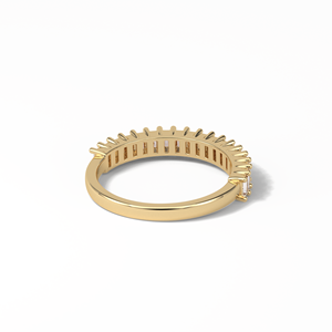 0,50 Ct 14K Hite antiguo oissanita ternity, aguette UT olorless oissanita - Product Image 2