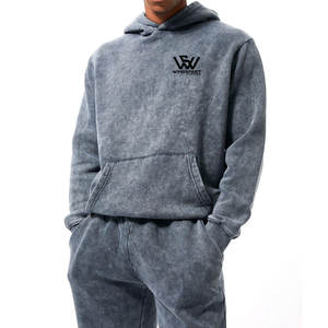 ชุดวอร์มลำลองสำหรับผู้ใหญ่ซักเสื้อผ้า100% ผ้าคอตตอนฟอกสีสไตล์ล่าสุด - Product Image 2