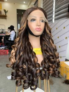Vietnamese Hair Single Weft Natural Virgin <b>Human</b> No Shedding Mix Color Bouncy <b>Wig</b> - Product Image 4