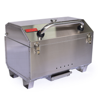 Barbecue au gaz naturel en acier inoxydable de haute qualité 51 cm, 1 brûleur, Inox 430, chariot convertible, dispositif de sécurité flamme, facile à utiliser