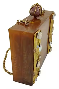 Chaîne de sac à main de soirée Candy Stone Meilleure qualité Fabriqué par l'artisanat du croissant - Product Image 2