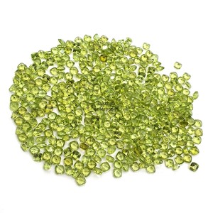Cojín de peridoto Natural de 2mm, piedras preciosas sueltas facetadas, cuentas de piedra calibradas de peridoto para la fabricación de joyas por mayorista indio - Product Image 1