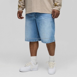 Pantalones Cortos de Mezclilla para Hombre, 100% Algodón, Transpirables, Tejidos, Lavados, con Bolsillos Cargo, Cintura Media, Estilo Casual Urbano, para Verano - Product Image 6