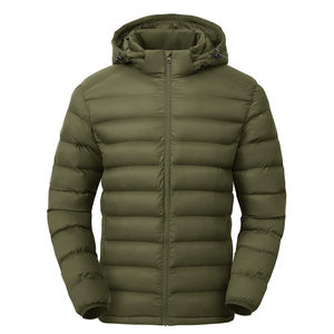 Veste matelassée pour homme, vente chaude de l'été, épaisse, légère, logo personnalisé, hiver, luxe, grande taille, unie, veste d'extérieur, 2026 - Product Image 1