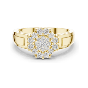 Bague en cluster de diamants de laboratoire 0,402 CT pour femmes, clarté VVS-VS EF, or 18 carats, 14 carats, 10 carats et argent 925, or rose, or jaune, or blanc - Product Image 3