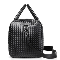 Sac de voyage en cuir pour hommes modèle double business noir personnalisé nouvelle mode