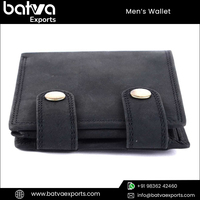 Penjualan Terbaik dompet pengendara sepeda kulit asli bergaya antik pria lipat berkualitas tinggi katun pendek penjualan laris Logo India RFID