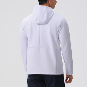 Veste de sport d'hiver décontractée et ajustée pour hommes Poches à fermeture éclair en tissu tissé Col montant Logo personnalisé sur le devant - Product Image 2