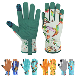 Guantes de Trabajo de Jardinería de Cuero al por Mayor, Guantes de Protección con Puntas de los Dedos para Pantalla Táctil, para Siembra, Cuidado de Rosas y Manualidades de Jardín - Product Image 2