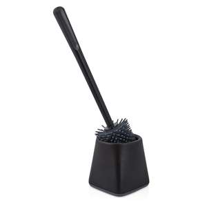 Long-Handle Soft Cleaning <b>Brush</b> <b>Black</b> Square <b>Silicone</b> <b>Toilet</b> <b>Brush</b> TPR Material for Kitchen Bathroom Car Wash Box Packing - Product Image 1