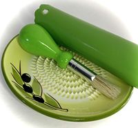 Ensemble de râpes à ail en céramique faites à la main Assiettes à râper en porcelaine d'olive de qualité supérieure en vrac