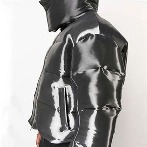 Chaqueta acolchada brillante de invierno de diseñador para hombre, chaqueta acolchada de Bajo Moq para hombre, abrigo personalizado de poliéster para exteriores con chaqueta con cuello levantado - Product Image 5