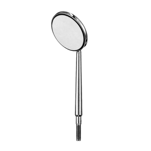 Miroir buccal dentaire à tête rhodiée, surface avant simple, à embase conique, instruments manuels en acier inoxydable, poignée ergonomique pour os - Product Image 5