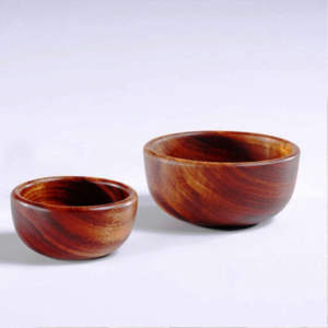 Compre un Tazón Redondo de Madera para Servir de 850 ml, Producto de Venta Caliente 2024, Hecho en India, Marca de Lujo - Product Image 4