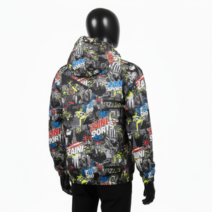 Chaqueta cortavientos de poliéster de primera calidad, ropa deportiva ligera con estampado gráfico, chaqueta cortavientos por sublimación con logotipo personalizado para hombre - Product Image 4