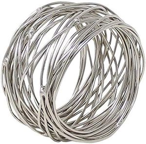 Anillos de Servilleta de Metal Plateado, Decoración Clásica para Mesa, para Cenas Diarias, Fiestas, Bodas, Ocasiones Especiales, Regalo - Product Image 1