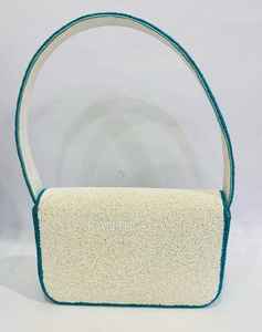 Bolso de hombro multifruta con cuentas, bolso con cuentas de cítricos, monedero de verano tropical, bolso de limón hecho a mano, bolso de mano con cuentas artesanales, lujo - Product Image 2